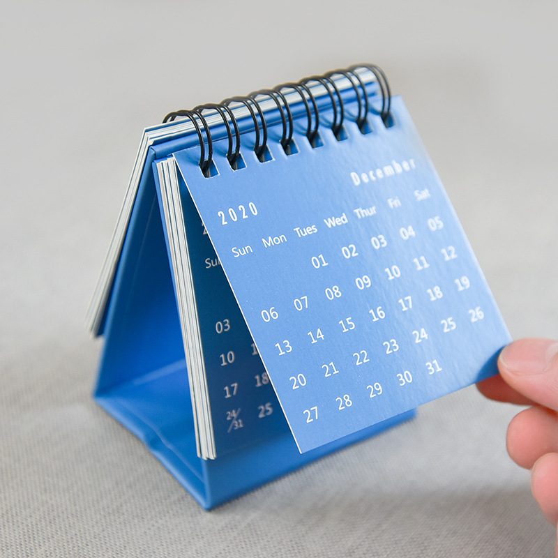 Small desk calendar desktop planner calendar