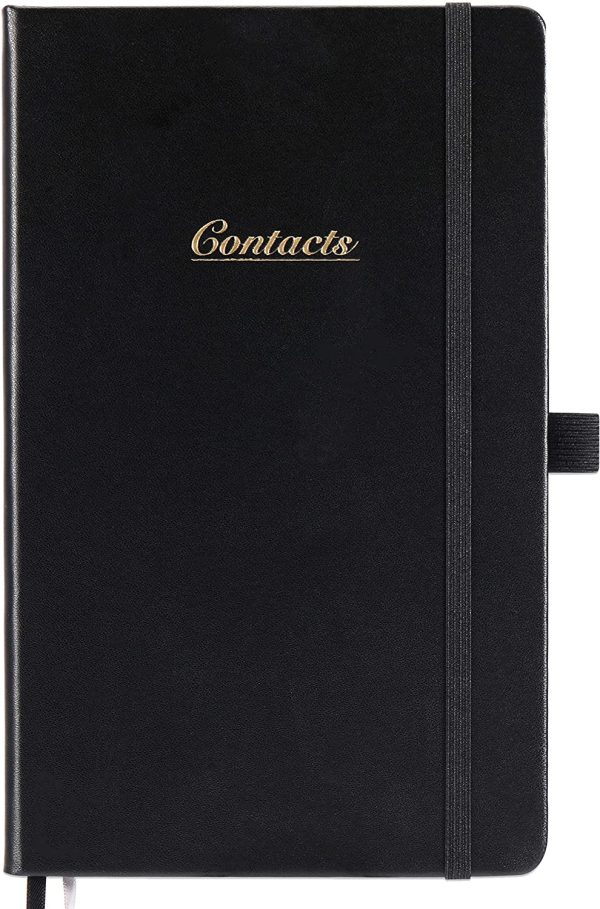 Black Hardcover Contacts Address Book (2)