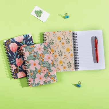 Wholesale custom printed spiral bound planner notebook with colorful cover