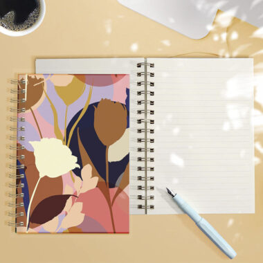 Wholesale custom printed spiral bound planner notebook with colorful cover