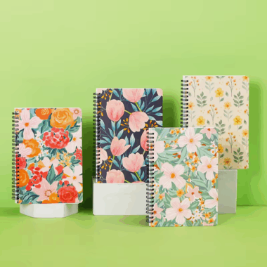 Wholesale custom printed spiral bound planner notebook with colorful cover