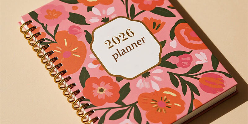 Wholesale custom printed spiral bound planner notebook with colorful cover