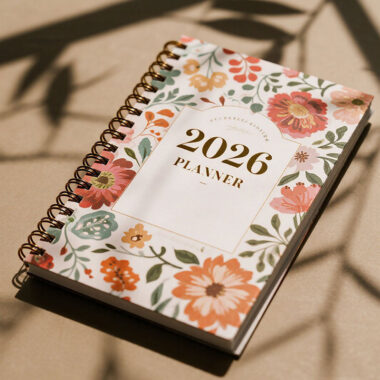 Wholesale custom printed spiral bound planner notebook with colorful cover