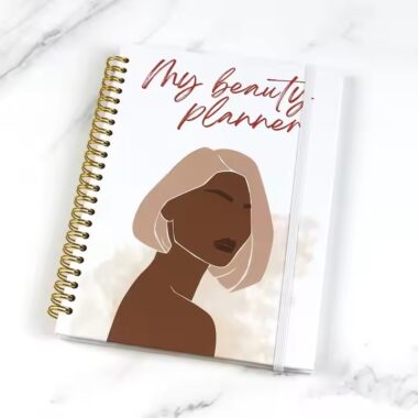 Custom hardcover weekly planner spiral bound booklet with colorful design