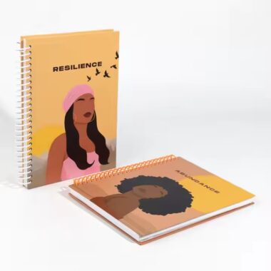 Custom hardcover weekly planner spiral bound booklet with colorful design